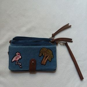 A cross body wallet bag